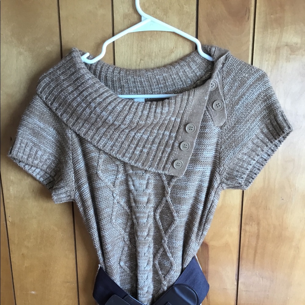 No Boundaries Crochet tunic shirt with belt